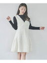 【SALE/50%OFF】ツイードミディジャンスカ Noela ノエラ ワンピース・ドレス ジャンパースカート ブルー ブラック ホワイト【RBA_E】【送料無...