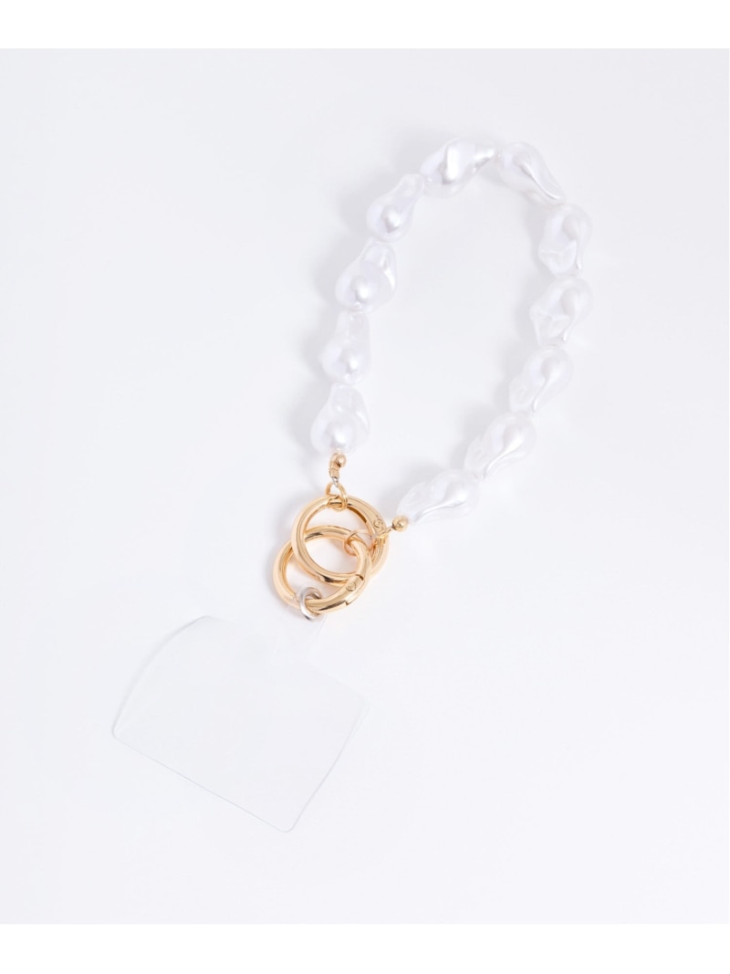 【SALE/50%OFF】ニュアンスパールスマホストラップ Noela ノエラ ファッション雑貨 チャーム・キーチェーン ホワイト【RBA_E】[Rakuten...