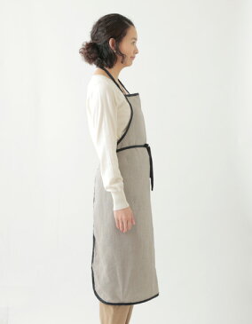 fog linen work(フォグリネンワーク) リネンパイピングエプロン ナチュラル おしゃれ
