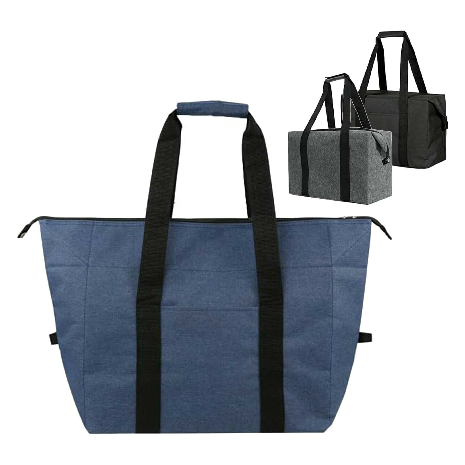 Rakuten - 【当店内2個以上ご購入で送料198円→0円！】保冷バッグ 大容量 折りたたみ 全3色 保温 軽量 大きめ 肩掛け トート エコ クーラー レジ 買い物 アウトドア ピクニック 運動会 お弁当 おしゃれ シンプル かわいい