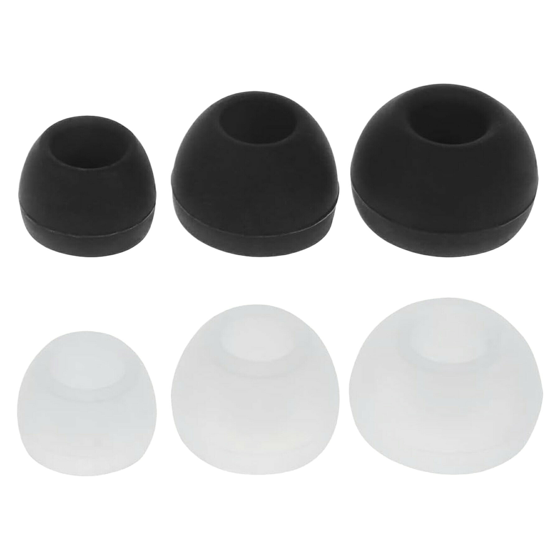 Rakuten - 【当店内2個以上ご購入で送料198円→0円！】イヤーピース S/M/L 各サイズ×6ペア 計36個 シリコン製 交換用 脱落 汚れ ズレ 防止 解消 フィット感 シンプル オーディオ イヤホン アクセサリー
