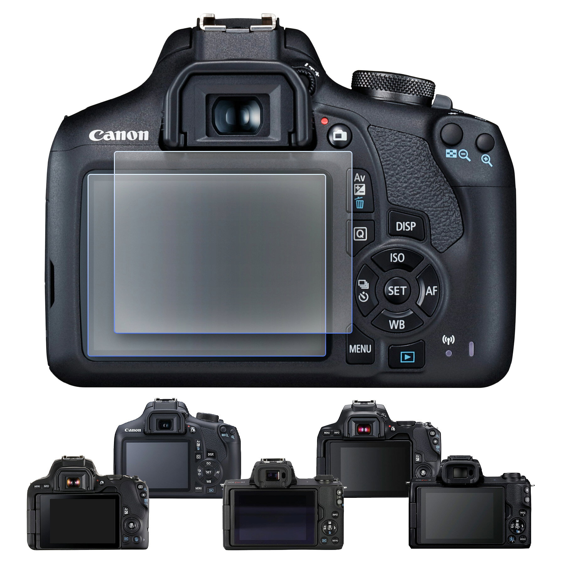 【 対 応 機 種 】 ・EOS Kiss X90 ・EOS Kiss X80 ・EOS Kiss X10 ・EOS Kiss X9i ・EOS Kiss M2 ・EOS Kiss M 他機種は別ページにて販売しています。 ストア内検索より、ご確認ください。 【 商 品 説 明 】 〇ブルーライトカット ディスプレイが発するブルーライトを約30％カットして、 その他の可視光はクリアなまま透過率をキープしています。 長時間ディスプレイを見ている目の疲れを緩和できます。 〇光沢仕様で鮮やかに 高い透過率を持つ極薄フィルムで液晶画面を保護しながら、 液晶の見やすさを損なわないクリアで美しい画面になります。 〇快適なタッチパネル操作 タッチスクリーン機能や操作を妨げずストレスフリーです。 画面の見やすさを保ちながら、スムーズな操作ができます。 【 注 意 事 項 】 〇土台シートには、切り込みがあるものと無いものが混在する場合がございます。 製造工程の都合によるものであり、どちらも品質や貼り付けには影響のない 正常品ですので、安心してご使用ください。