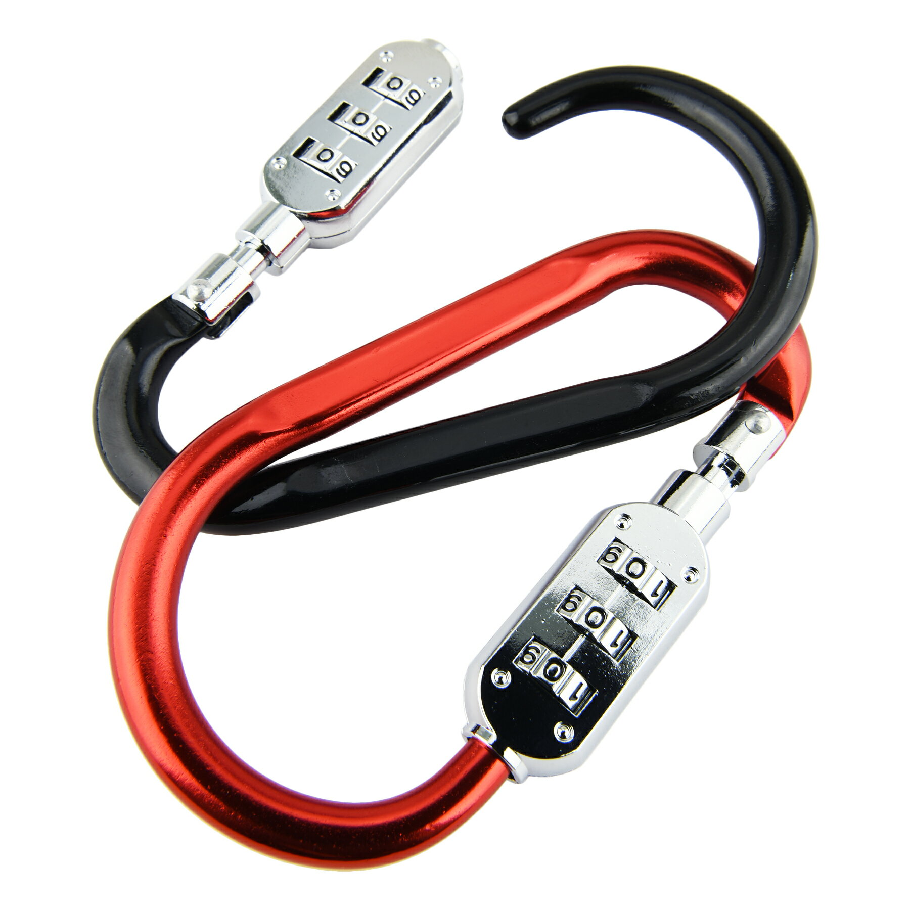 【当店内2個以上ご購入で送料198円→0円！】ダイヤル ロック 3桁 カラビナ キーホルダー 南京錠 ...