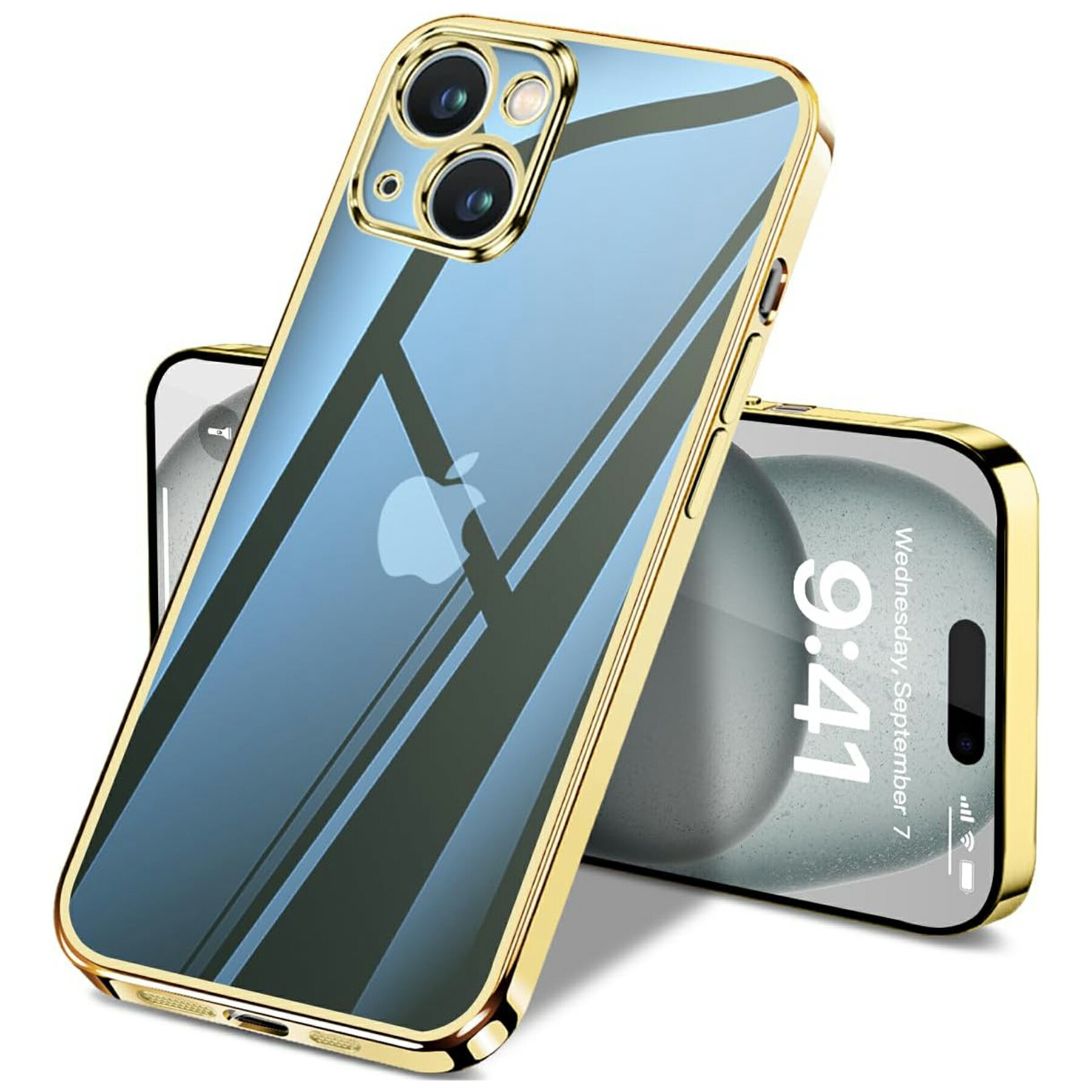 Rakuten - 【当店内2個以上ご購入で送料198円→0円！】iPhone 15 14 13 Plus Pro ProMax mini ケース カバー コンパクト スリム アップル アイフォン15 メッキ カラー スマホ 衝撃吸収 透明 クリア シリコン ソフトケース TPU 耐衝撃 保護