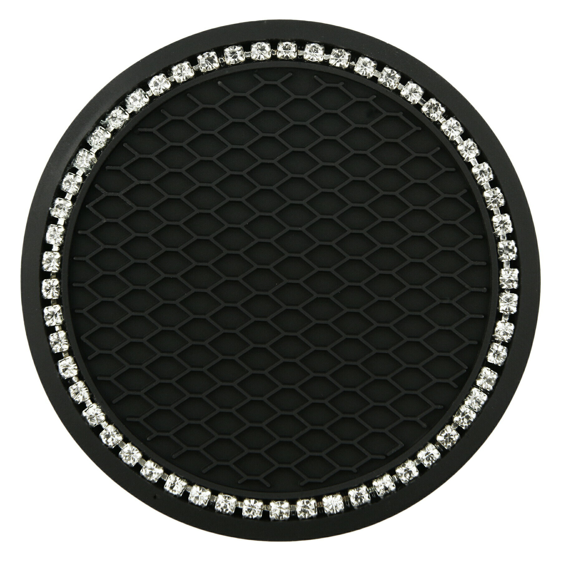 車用 コースター 直径7cm キラキラ PVC カップ ドリンク ホルダー マット 滑り止め 振動 汚れ 防止 丸..