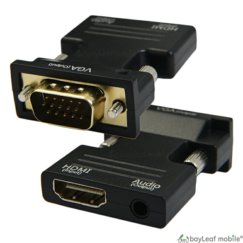 Rakuten - 【当店内2個以上ご購入で送料198円→0円！】HDMI to VGA 変換 アダプタ コネクタ コンバーター d-sub 15ピン HD 音声 電源不要 メス オス 1080P対応