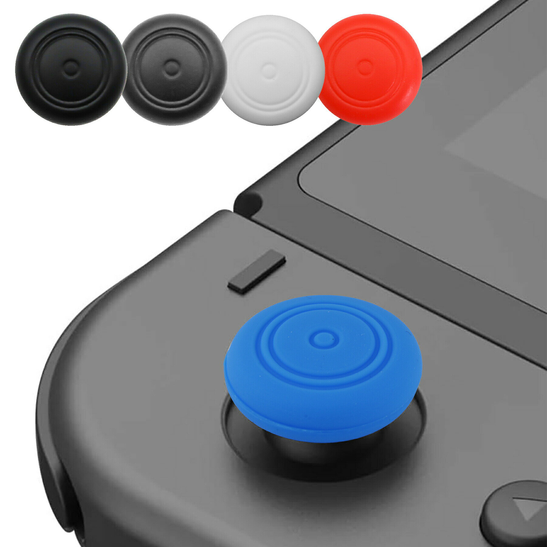 Rakuten - switch用 ジョイコン スティック ラバー キャップ カバー 4個セット 全4色 カバー 交換 部品 互換 パーツ リペア ゲーム スイッチ ライト Nintendo joycon