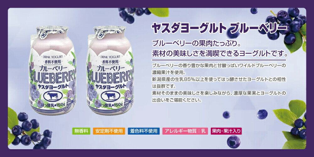 ヤスダヨーグルト 飲むヨーグルト ブルーベリー 150g×6本 新潟 お土産 お取り寄せ