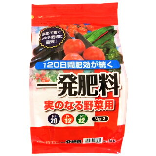 園芸用品 肥料 【 実のなる野菜用一発肥料　1kg 】 家庭菜園 ガーデニングにおすすめの資材♪