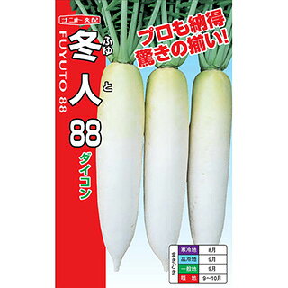 樂天商城 - ダイコン 種 【 冬人88 】 20ml ( ダイコンの種 )