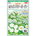 まとめ買いについて：メール便で10袋まで同梱できます。種子と責任種子は努めて純良なものをご用意しておりますが、商品の性質上100%の純度や発芽は望めません。商品の包装等に記載のある、発芽試験結果を満たした商品をお届けいたします。発芽は播種後の条件により結果が異なるため、温度や水分などを品目ごとに適した条件下で管理してください。不適条件下では発芽しないことがあり、また100%同一ではなく、まれに異株が出る場合がございます。種子・苗などについて、発芽後および植えつけ後の栽培条件や天候などによって結果が異なりますので、商品の生長後や収穫物に対する補償はいたしかねます。また商品の性質上、結果不良につきましてはお買い上げ金額の範囲内とさせていただきます。(お客様の栽培管理や気象条件による結果不良につきましては、その責任を負いかねます)独自に加工されたものや、お届け後に有効期限を超えられたものにつきましては責任を負いかねます。野菜などの収穫物については、品種の特性や栽培条件などにより生育に差が生じることがあり、収穫物のサイズ、重量、味などは掲載表現と異なる場合がございます。ホワイトフラワーガーデン1袋でミックス花壇が手軽に1袋でミックス花壇が手軽に作れます！花壇やコンテナに直接まいて育苗の手間がかからない、直まきでも楽しみたい草花。花色ごとに多彩な品種をミックスした絵袋です。1袋でそれぞれの同系色コーディネートができます。何が咲くかは育てた方のお楽しみ！ ガーデンを輝かせる色合い！　 地域 蒔き時期（露地） 蒔き時期(ハウス・トンネル等） 寒地・冷涼地 4月上旬〜5月下旬、8月中旬〜9月下旬 − 中間地 2月下旬〜3月下旬、9月上旬〜10月下旬 − 暖地 2月、9月中旬〜11月中旬 − 小袋種子の内容量表記について農作物である商品の特性上、小袋パッケージの商品に関しましては、販売時期により、内容量が変更になる場合があります。商品名に内容量が記載されている場合がございますが、あくまで目安であり、1mlほど前後するものとお考え下さい。また、内容量が増減したことによる価格の変更もありません。あらかじめご了承いただいた上で、ご注文をお願いいたします。