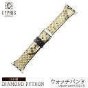 ダイヤモンドパイソン 蛇革 キプリス CYPRIS ウォッチバンド Apple watch対応 Sサイズ メンズ 本革 日本製 父の日 ギフト 誕生日 プレゼン...