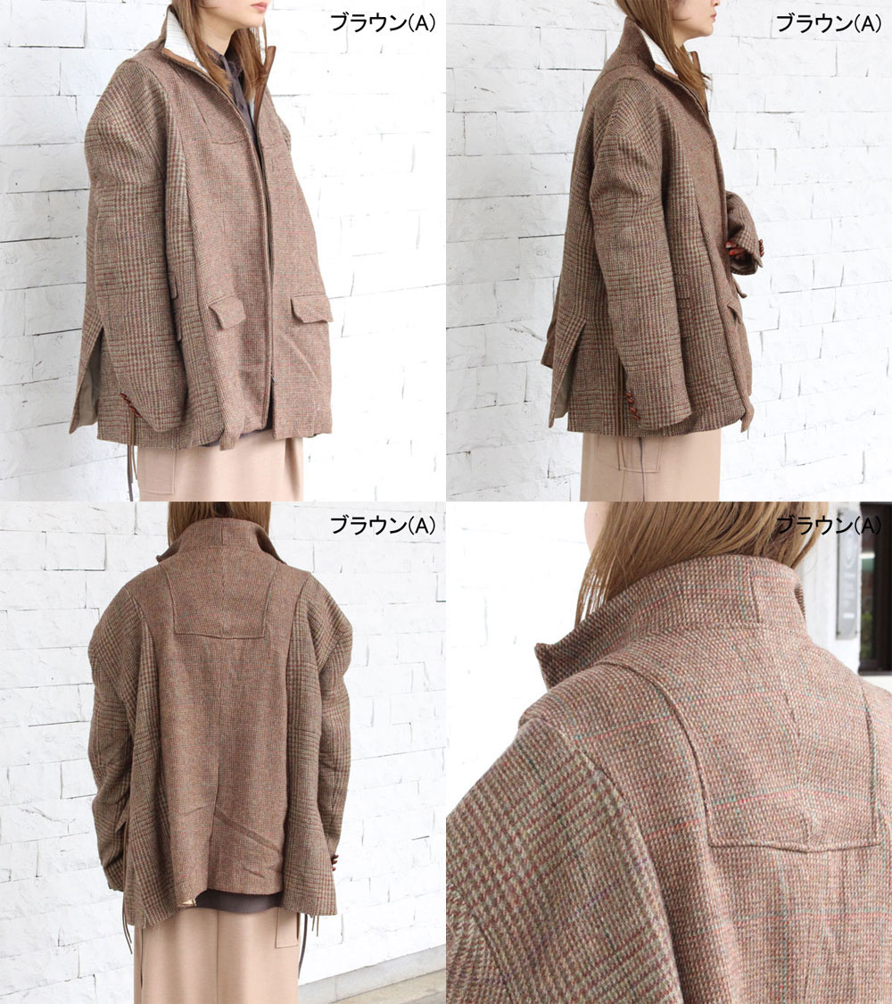 【s30】ナナナナサーカ 77circa ツイードカデットジャケット circa make tweed cadet jacket【キャンセル返品交換不可】【let】【sb】