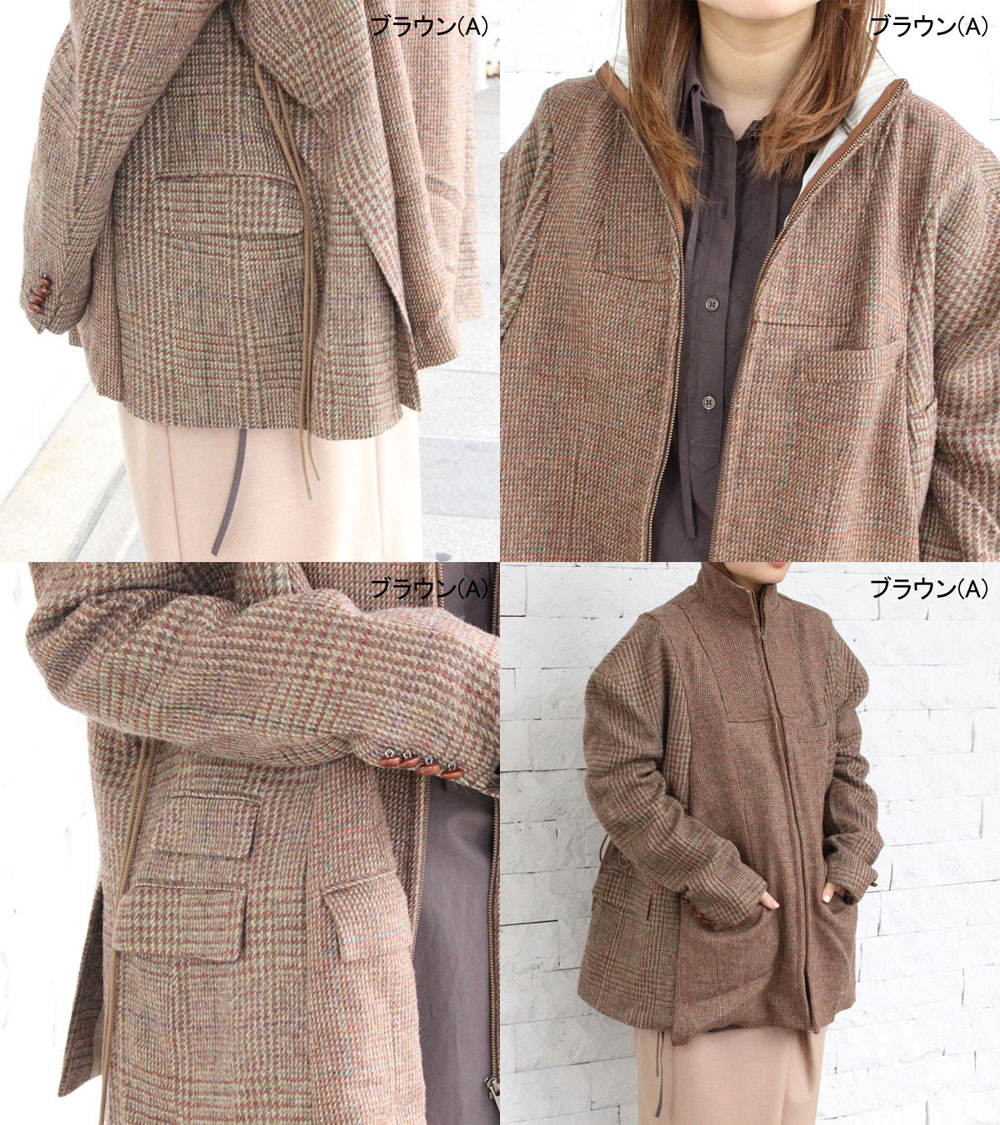 【s30】ナナナナサーカ 77circa ツイードカデットジャケット circa make tweed cadet jacket【キャンセル返品交換不可】【let】【sb】