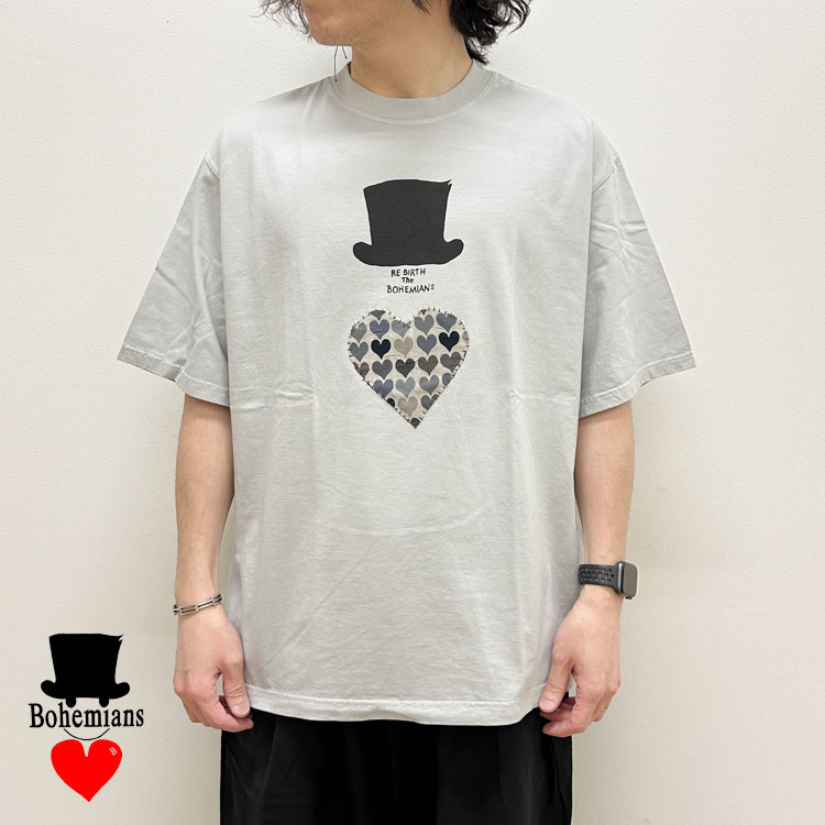 Rakuten - Bohemians ボヘミアンズ ラブ＆ハット（プリント）9ハートパッチワークルーズTシャツ（半袖） BT-11H-56【id】