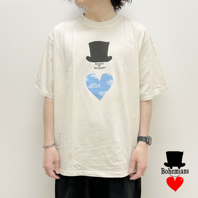 Rakuten - Bohemians ボヘミアンズ クラウドラブハット（フロッキープリント）ルーズTシャツ（半袖） BT-11H-51【id】