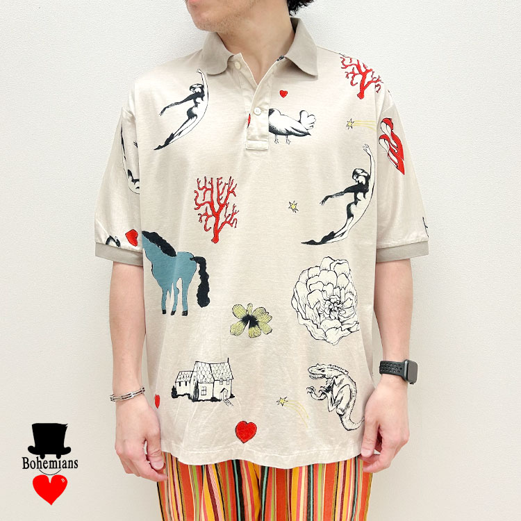 Rakuten - Bohemians ボヘミアンズ ヴィーダ II（VIDA II）コットンジャージールーズポロシャツ（半袖） BT-99-02【id】