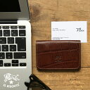 イルビゾンテ カードケース クロコエンボスドレザー二つ折り名刺入れ 54_1_ 5402305593 IL BISONTE card case