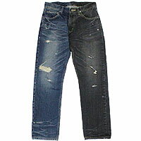 【エフィレボル/.efilevol】Black & Indigo Denim Pants　ブラックアンドインディゴデニムパンツ【送料無料】【あす楽対応】