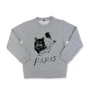 【エフィレボル/.efiLevol 】PARIS Cat Illust Kids Sweat パリキャットイラストキッズスウェット【送料無料】【nx】