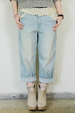 Rakuten - 【s50】【YOiM /ヨイン】ウォッシュドデニム×レースパンツ　WASHED DENIM × LACE《2m5fpn577》【キャンセル返品交換不可】【送料無料】【let】【nx】