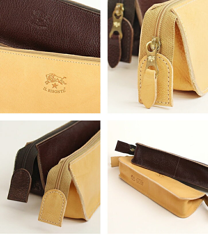 イルビゾンテ 文房具 ペンケース(マチワイド) 54_1_ 411466 IL BISONTE stationery noix-10004439 イルビゾンテ正規取扱店 ノワ サンプル画像2