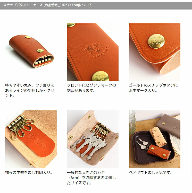 イルビゾンテ ギフトセット スナップボタンキーケースペアセット 54_1_ 5402300090...