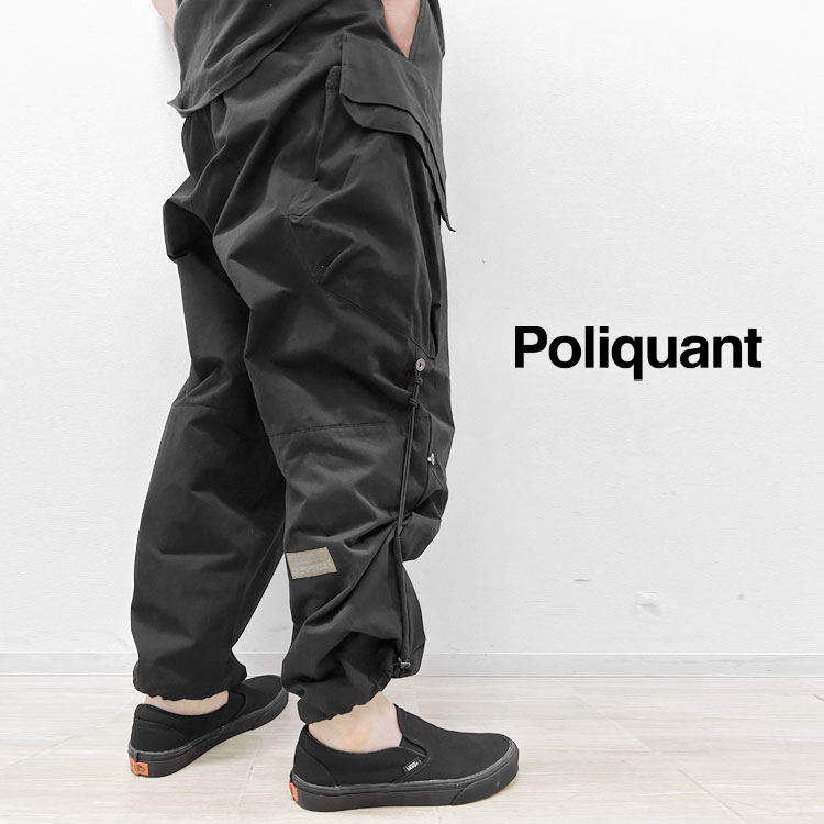 【ポイント10倍】POLIQUANT ポリクアント THE CHANGING LENGTH/HEM DEFORMED CARGO PANTS 2502020【id】【p10】【c1000】【1000円OFFクーポン利用可】