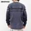 【s30】【ブリーフィング/BRIEFING】MEN'S MERINO WOOL STRIPE LOGO CREWNECK KNIT(メンズメリノウー..