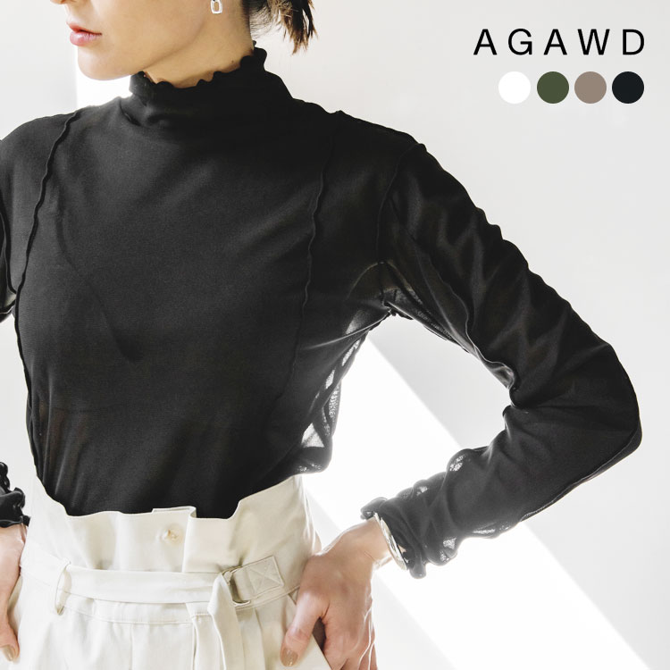 Rakuten - 【s40】【アガウド/AgAwd】Sheer Highneck Tops（シアーハイネックトップス）[2401-661451]【キャンセル返品交換不可】【let】【id】