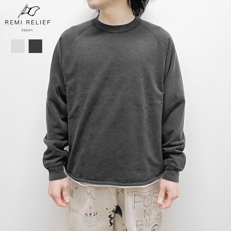Rakuten - REMI RELIEF レミレリーフ SP加工スーピマ裏毛ラグランクルー Tシャツ RN30389108【id】