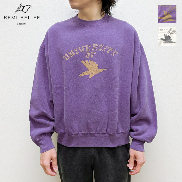 Rakuten - REMI RELIEF レミレリーフ SP加工起毛裏毛クルー(UNIVERSITY OF) スウェット RN30389165【id】