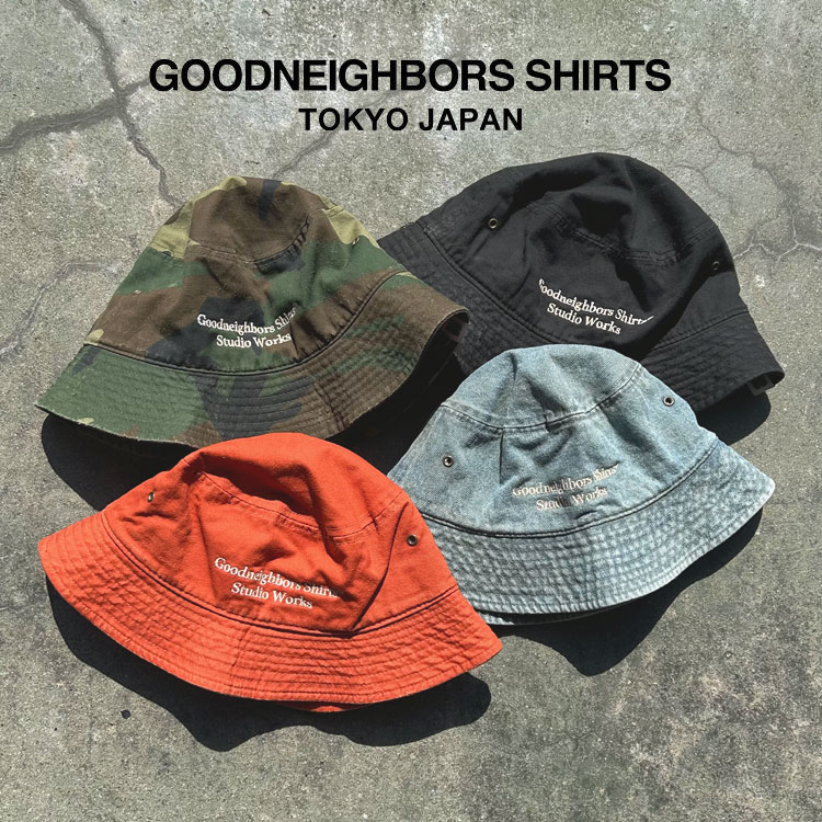 数量限定 GOODNEIGHBORS SHIRTS グッドネイバーズシャツ BEATNIK STUDIO BUCKET HAT 泥染め バケットハットBCS-152 【id】