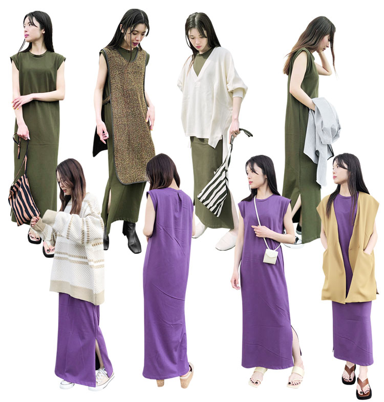 【s40】【アガウド/AgAwd】【INDIGO 別注】 Nosleeve Tee One-piece（ノースリーブティーワンピース）[20-440256]【キャンセル返品交換不可】【let】【id】