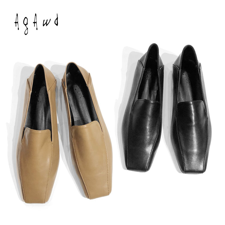 【アガウド/AgAwd】Square Flat Shoes（スクエアフラットシューズ） 2201-940058 【送料無料】【p10】【c500】