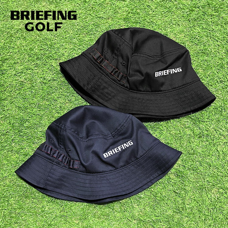 MEN'S BASIC HAT 品番 BBG261M13 流行に左右される事のないブランド定番のバケットハット。 フロントにロゴ刺繍をあしらったシンプルなデザインで、ラウンドからデイリーカジュアルまで幅広いスタイリングに活躍します。 サイドにはBRIEFINGの代名詞であるウェビングテープを配し、さりげないアクセントとなるだけでなく、ラウンドの際にはティーを刺しておくことも可能。 肌に直接触れる汗止めテープは、蒸れにくく、優しい肌触りです。 オールシーズン使用可能なコットンツイル素材は、洗濯等での縮みやシワに耐性があるポリエステルの良さにコットンならではの風合いや肌当たりの柔らかさ、通気性を併せ持ち、アクティブなシーンでも快適にお使いいただけます。 ■カラー BLACK、NAVY ■サイズ 高さ8cm 頭周り60cm つば5cm ■素材 ポリエステル65％ 綿35％ ■原産国 ベトナム