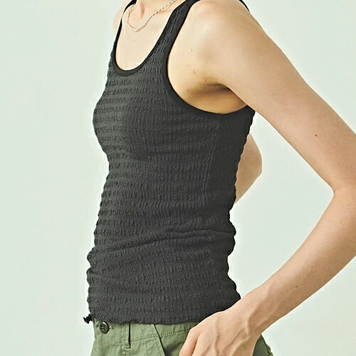 Rakuten - 【s20】【カーキ/kha:ki】ウェイビージャージー2ウェイタンクトップ/WAVY JERSEY 2WAY TANK TOP【送料無料】【キャンセル返品交換不可】【let】【ly】