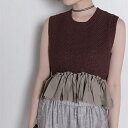 【CHIGNON/シニヨン】布帛ドッキングニットベスト(9452-235DP)【送料無料】(4)