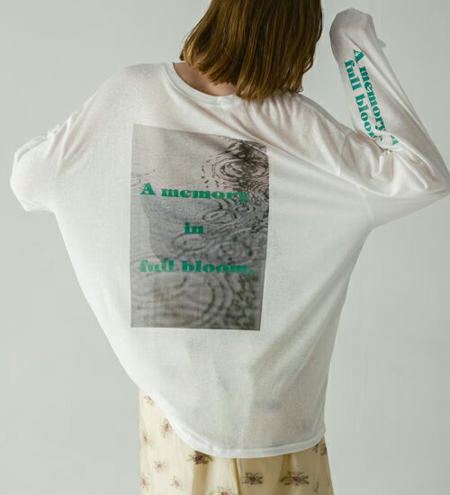 Rakuten - ホワイト WHYTO. 2wayシアープリントロングTシャツ 2way sheer print long tee【ly】