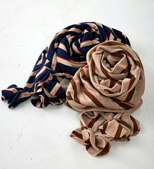 Rakuten - YENN イエン ストライプジャージースカーフ STRIPED JERSEY SCARF【ly】