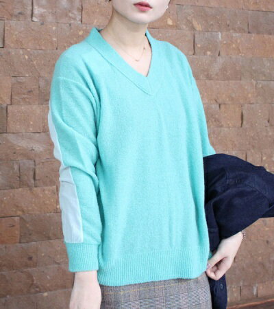 Rakuten - 【s40】ミューニック Munich　ファインメリノブークレーニットVネックプルオーバー fine merino boucle knit　v/n p/o【キャンセル返品交換不可】【let】【id】