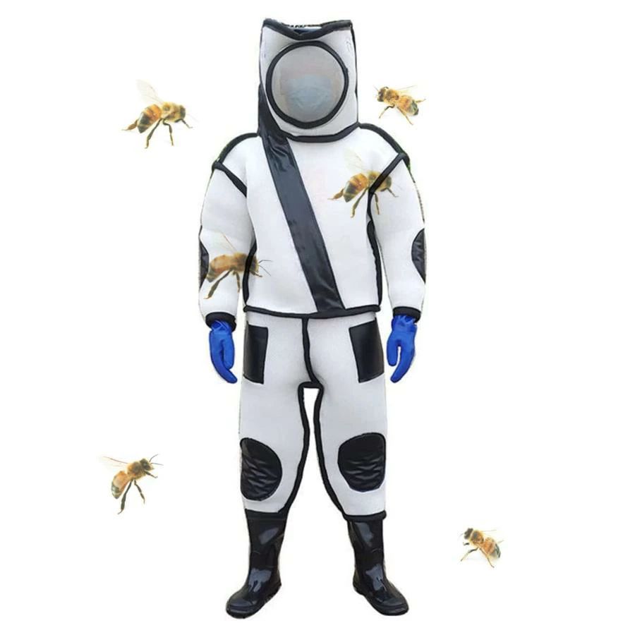 蜂防護服 スズメ蜂 万全防護服 害虫駆除 スズメバチ駆除用蜂防護服 一体式 ハチ防護服 通気性 二重扇風機付属 養蜂器具 保護装備 養蜂用