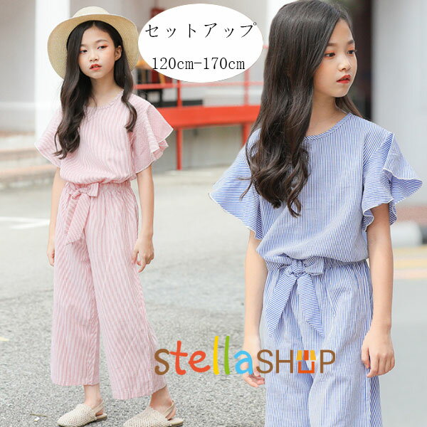 樂天商城 - 韓国子供服 女の子 セットアップ パープル カワイイ スウィート スカートセット キッズ おしゃれ 夏服 上下セット イベント 誕生日 結婚