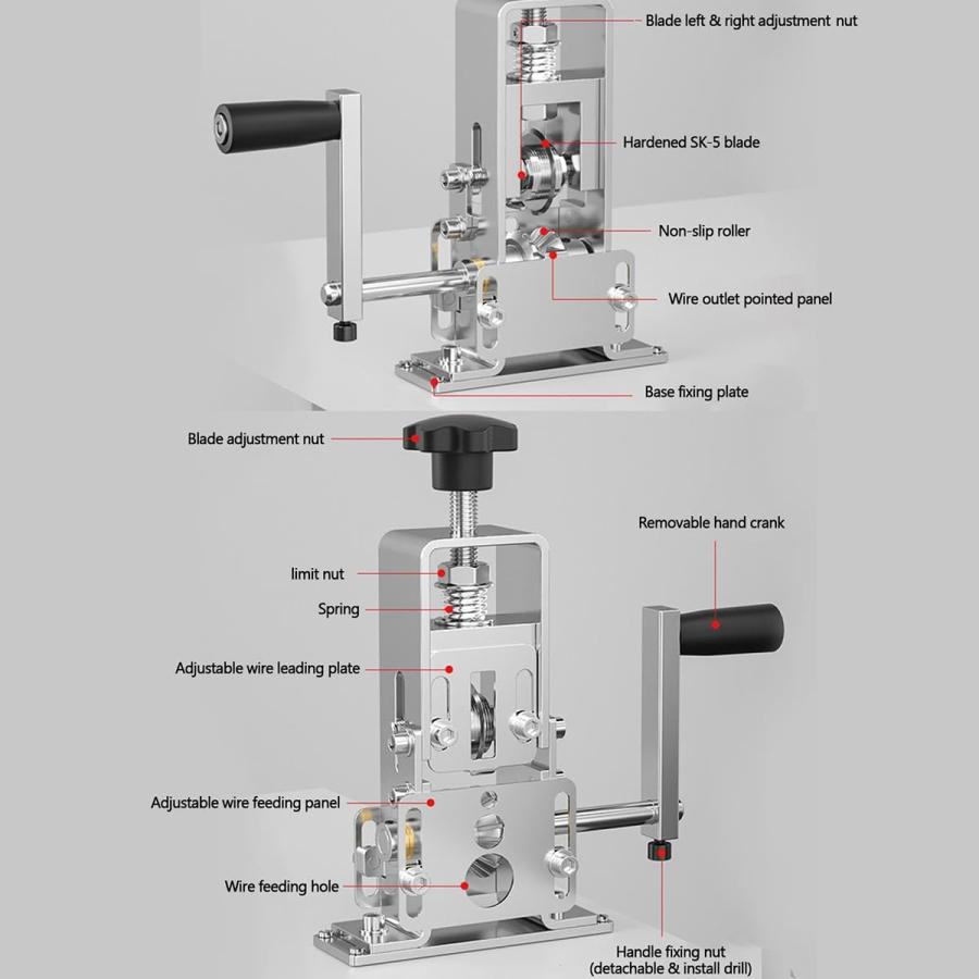 ワイヤーストリッパー 手動剥線機 Φ1-25mm ワイヤー適用 剥線器 電線皮むき工具 スムーズに剥ける ケー..