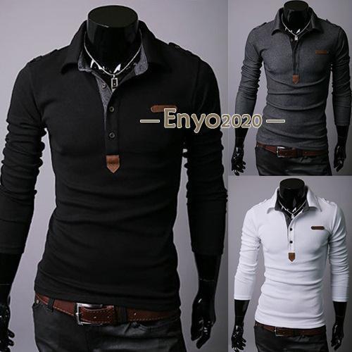 ポロシャツ カジュアルシャツ シャツ メンズ トップス ファッション おしゃれ スタイリッシュ 長袖 ボ..