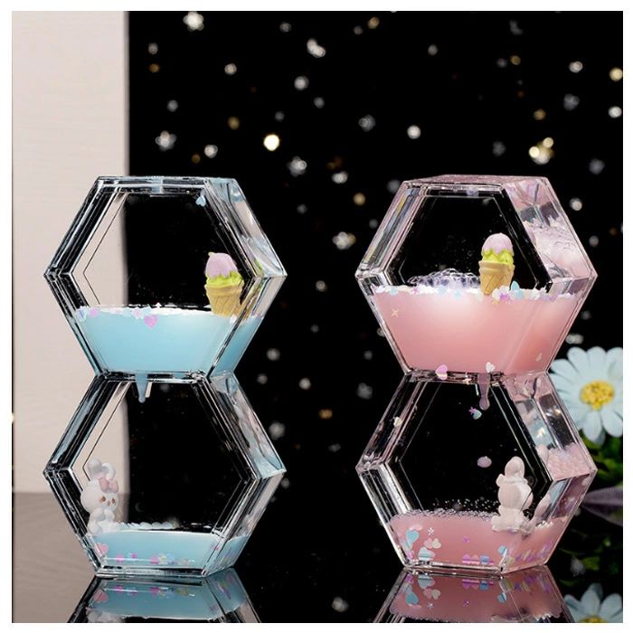 オイルタイマー 砂時計 液体オイル オイル砂時計 かわいい ウサギ 花 オイル砂時計 立体感 室内装飾品 卓上装飾 おもちゃ タイマー 砂時 [3]