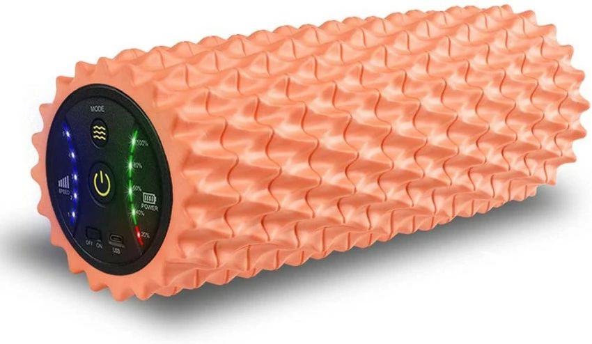 USB充電式 電動フォームローラー 振動 5段階振動強度調節可 強力 ストレッチヨガ運動器具