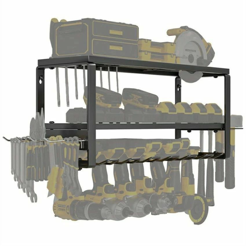 電動ドライバー収納棚 壁掛け工具収納棚 ドリル収納棚 4/5/7本収納 工具収納棚 棚 工具収納 工具ホルダ..