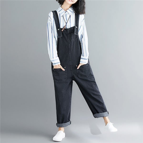 THOM WILLS サロペットデニムパンツ レディース デニムジーンズ オーバーオール ジーパン ゆったり 美シルエット 可愛い 春夏 バレンタイン プレゼント