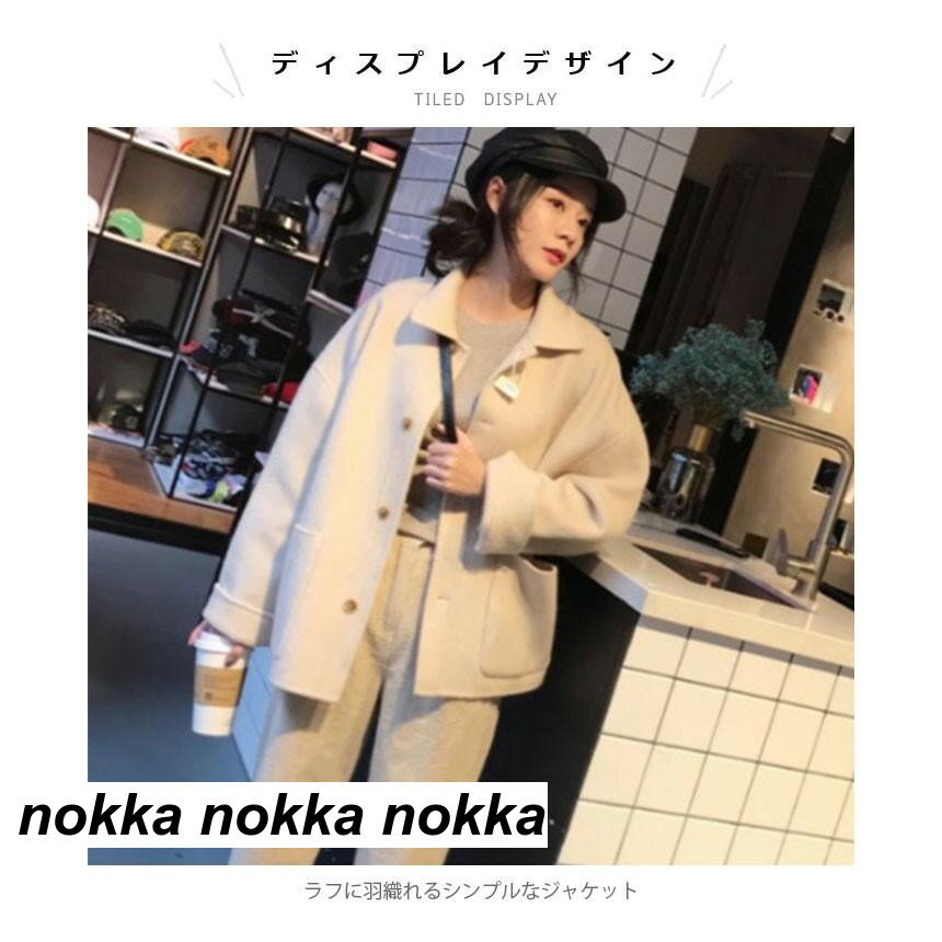 THOM WILLS ジャケット レディース アウター 長袖 テーラード ポケット付き ラシャ風 ゆったり 体型カバー ライトアウター コート カジュアル ルーズ 秋冬 秋新作 バレンタイン プレゼント